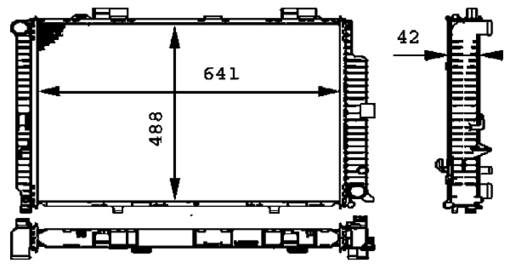 Mercedes Radiator 2105006603 - Behr Premium 376712781